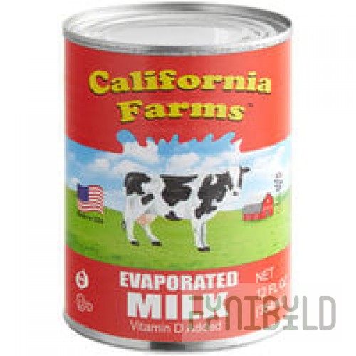12 fl. oz. Canned Evaporated Milk - 24/Case