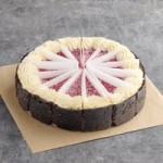 Eli's Cheesecake 20-Slice Pre-Cut Vegan Lemon Raspberry Cheesecake 48 oz. - 4/Case
