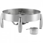 Acopa Manchester 6 Qt. Round Stainless Steel Induction Chafer with Glass Top and Close Lid Acopa Manchester 6 Qt. Round Stainless Steel Induction Chafer with Glass Top and Close Lid