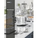 Acopa Manchester 6 Qt. Round Stainless Steel Induction Chafer with Glass Top and Close Lid Acopa Manchester 6 Qt. Round Stainless Steel Induction Chafer with Glass Top and Close Lid