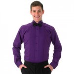 Henry Segal Unisex Customizable Teal Tuxedo Shirt with Wing Tip Collar - XL