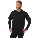 Mercer Culinary M60250BK Metro Edge Unisex Black Short Sleeve Brewer / Work Shirt - L Mercer Culinary M60250BK Metro Edge Unisex Black Short Sleeve Brewer / Work Shirt - L