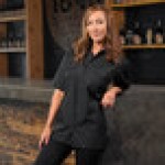 Mercer Culinary M60250BK Metro Edge Unisex Black Short Sleeve Brewer / Work Shirt - L Mercer Culinary M60250BK Metro Edge Unisex Black Short Sleeve Brewer / Work Shirt - L