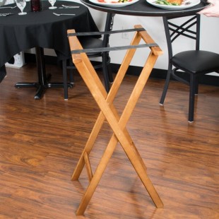 American Metalcraft WTSW39 Walnut Wood Tray Stand - 38 American Metalcraft WTSW39 Walnut Wood Tray Stand - 38