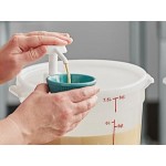 Choice Condiment Pump Kit with 1 oz. Pump and 8 Qt. Round Translucent Container with Lid
