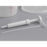 Choice Condiment Pump Kit with 1 oz. Pump and 8 Qt. Round Translucent Container with Lid