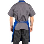 Uncommon Chef 3004 Royal Blue Customizable Poly-Cotton Twill Bib Apron with 3 Pockets - 34