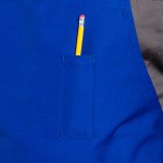 Uncommon Chef 3004 Royal Blue Customizable Poly-Cotton Twill Bib Apron with 3 Pockets - 34