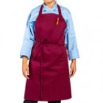 Uncommon Chef 3004 Royal Blue Customizable Poly-Cotton Twill Bib Apron with 3 Pockets - 34