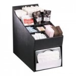 Dispense-Rite Black Polystyrene Countertop Flatware, Condiment, and Napkin Organizer NLO-SWNH Dispense-Rite Black Polystyrene Countertop Flatware, Condiment, and Napkin Organizer NLO-SWNH