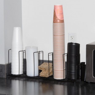 San Jamar C8005WFS 5 Stack Horizontal Cup and Lid Wire Organizer San Jamar C8005WFS 5 Stack Horizontal Cup and Lid Wire Organizer