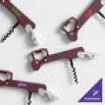 Franmara 2034T-03 Boomerang Customizable Waiter's Corkscrew with Burgundy Handle and Non-Stick Spiral Franmara 2034T-03 Boomerang Customizable Waiter's Corkscrew with Burgundy Handle and Non-Stick Spiral