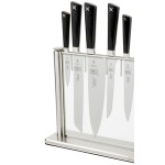 Mercer Culinary M19100 ZüM® 6-Piece Stainless Steel and Glass Knife Block Set