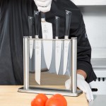 Mercer Culinary M19100 ZüM® 6-Piece Stainless Steel and Glass Knife Block Set