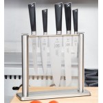 Mercer Culinary M19100 ZüM® 6-Piece Stainless Steel and Glass Knife Block Set
