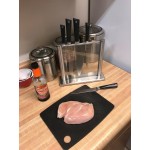 Mercer Culinary M19100 ZüM® 6-Piece Stainless Steel and Glass Knife Block Set