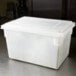 Rubbermaid® FG350100WHT White Polyethylene Food Storage Box - 26 Rubbermaid® FG350100WHT White Polyethylene Food Storage Box - 26