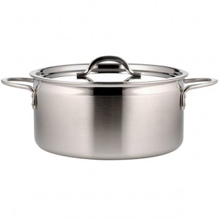 Bon Chef 60303-2TONESS Classic Country French Collection 5.7 Qt. Two-Tone Stainless Steel Sauce Pot with Cover Bon Chef 60303-2TONESS Classic Country French Collection 5.7 Qt. Two-Tone Stainless Steel Sauce Pot with Cover