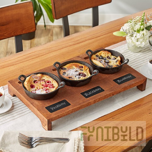 Valor Appetizer / Dessert Sampler with (3) 14 oz. Cast Iron Casserole Dishes, 18 1/2