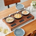 Valor Appetizer / Dessert Sampler with (3) 14 oz. Cast Iron Casserole Dishes, 18 1/2
