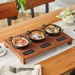 Valor Appetizer / Dessert Sampler with (3) 14 oz. Cast Iron Casserole Dishes, 18 1/2