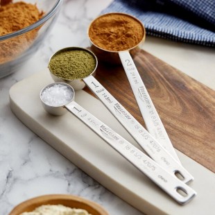Vollrath 47078 3-Piece Stainless Steel Heavy-Duty Round Measuring Spoon Set