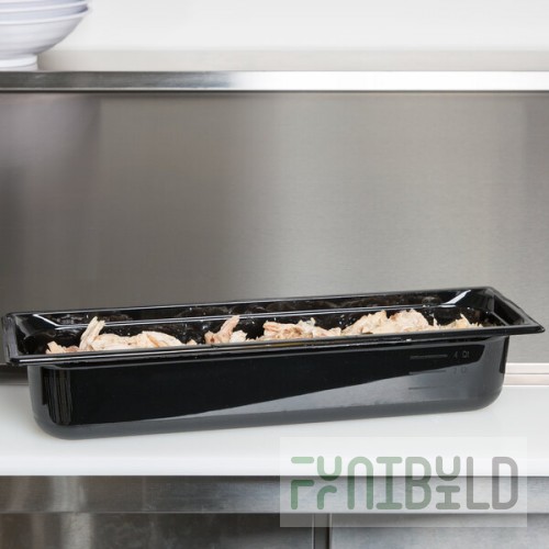 Vollrath 8054420 Super Pan® 1/2 Size Long Black Polycarbonate Food Pan - 4