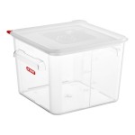 Araven 12.7 Qt. Clear Square Polycarbonate Food Storage Container with Airtight Lid Araven 12.7 Qt. Clear Square Polycarbonate Food Storage Container with Airtight Lid