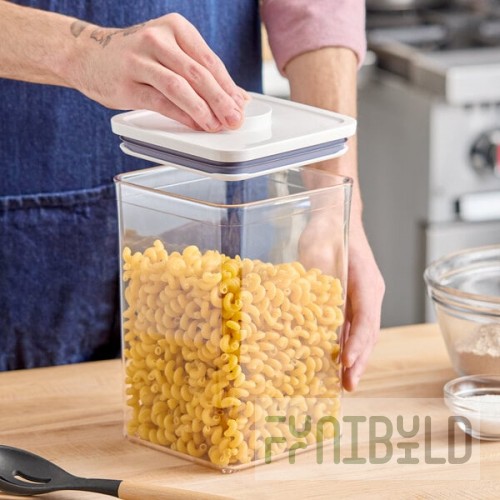OXO Good Grips 4.4 Qt. Clear Square SAN Plastic Food Storage Container with White POP Lid