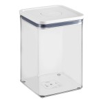 OXO Good Grips 4.4 Qt. Clear Square SAN Plastic Food Storage Container with White POP Lid OXO Good Grips 4.4 Qt. Clear Square SAN Plastic Food Storage Container with White POP Lid