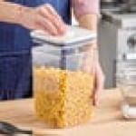 OXO Good Grips 4.4 Qt. Clear Square SAN Plastic Food Storage Container with White POP Lid OXO Good Grips 4.4 Qt. Clear Square SAN Plastic Food Storage Container with White POP Lid