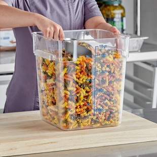 Choice 18 Qt. Clear Square Polycarbonate Food Storage Container Choice 18 Qt. Clear Square Polycarbonate Food Storage Container