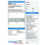 Continental Refrigerator RA118N-D 118 Continental Refrigerator RA118N-D 118
