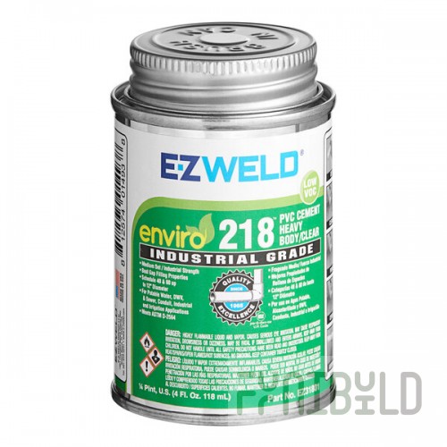 E-Z Weld EZ21801N 4 oz. Clear Heavy Body PVC Cement