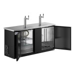 Avantco UDD-3-HC Black Kegerator / Beer Dispenser with (2) 2 Tap Towers - (3) 1/2 Keg Capacity Avantco UDD-3-HC Black Kegerator / Beer Dispenser with (2) 2 Tap Towers - (3) 1/2 Keg Capacity