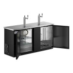 Avantco UDD-3-HC Black Kegerator / Beer Dispenser with (2) 2 Tap Towers - (3) 1/2 Keg Capacity Avantco UDD-3-HC Black Kegerator / Beer Dispenser with (2) 2 Tap Towers - (3) 1/2 Keg Capacity