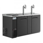 Avantco UDD-3-HC Black Kegerator / Beer Dispenser with (2) 2 Tap Towers - (3) 1/2 Keg Capacity Avantco UDD-3-HC Black Kegerator / Beer Dispenser with (2) 2 Tap Towers - (3) 1/2 Keg Capacity
