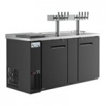 Avantco UDD-3-HC Black Kegerator / Beer Dispenser with (2) 2 Tap Towers - (3) 1/2 Keg Capacity Avantco UDD-3-HC Black Kegerator / Beer Dispenser with (2) 2 Tap Towers - (3) 1/2 Keg Capacity
