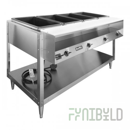 Vollrath 38104 ServeWell® Electric Four Pan Sealed Well Hot Food Table - 120V