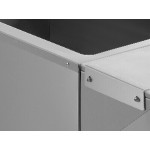 Avantco STE-5SG Five Pan Open Well Electric Steam Table with Undershelf, Overshelf, and Sneeze Guard - 208/240V, 3750W