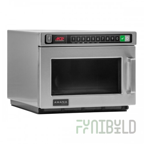 Amana HDC1815 Heavy-Duty Stainless Steel Commercial Microwave with Push Button Controls - 208/240V, 1800W