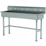 Advance Tabco 19-18-60-ADA-F 16-Gauge Stainless Steel ADA Multi-Station Hand Sink with 5 Advance Tabco 19-18-60-ADA-F 16-Gauge Stainless Steel ADA Multi-Station Hand Sink with 5
