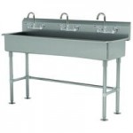 Advance Tabco 19-18-60-ADA-F 16-Gauge Stainless Steel ADA Multi-Station Hand Sink with 5 Advance Tabco 19-18-60-ADA-F 16-Gauge Stainless Steel ADA Multi-Station Hand Sink with 5