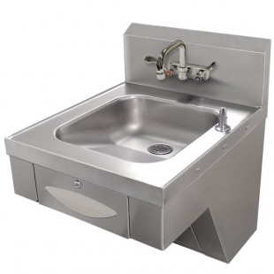 Advance Tabco 7-PS-46 Hand Sink with Splash Mount Faucet and Wrist Handles - 20 Advance Tabco 7-PS-46 Hand Sink with Splash Mount Faucet and Wrist Handles - 20