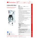 Varimixer V60PL-3 V-Series 60 Qt. Planetary Floor Mixer with Power Bowl Lift and Standard Accessories - 208V, 3 hp