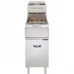 Vulcan VFRY18-LP Liquid Propane 45-50 lb. Floor Fryer with Solid State Analog Controls - 70,000 BTU