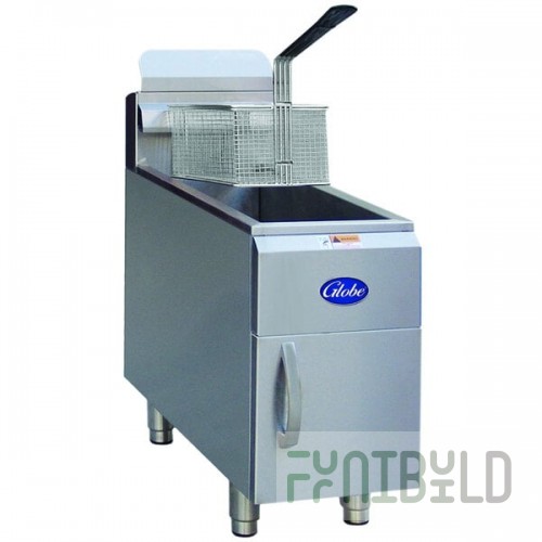 Globe GF15PG 15 lb. Liquid Propane Countertop Fryer - 26,500 BTU