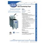Globe GF15PG 15 lb. Liquid Propane Countertop Fryer - 26,500 BTU Globe GF15PG 15 lb. Liquid Propane Countertop Fryer - 26,500 BTU