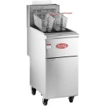 Avantco FF40 Liquid Propane 40 lb. Stainless Steel Floor Fryer - 90,000 BTU Avantco FF40 Liquid Propane 40 lb. Stainless Steel Floor Fryer - 90,000 BTU
