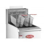 Avantco FF40 Liquid Propane 40 lb. Stainless Steel Floor Fryer - 90,000 BTU Avantco FF40 Liquid Propane 40 lb. Stainless Steel Floor Fryer - 90,000 BTU